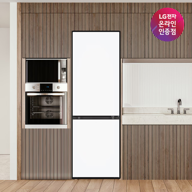 LG 모던엣지 상냉장 하냉동 오브제컬렉션 크림화이트 Q343MHHF33 344L