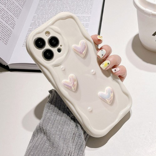 갤럭시 크림물결 하트 입체 TPU 케이스 S25
