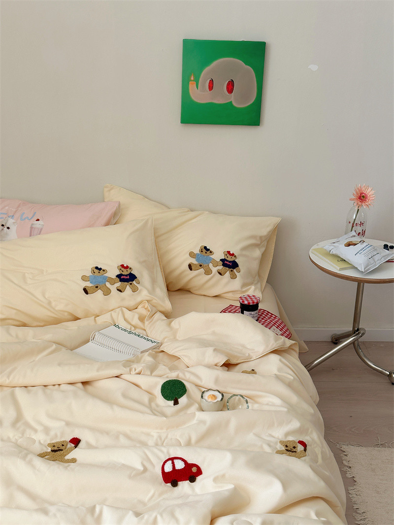 Teddy Bear Bedding Set 곰돌이 이불 베개 세트